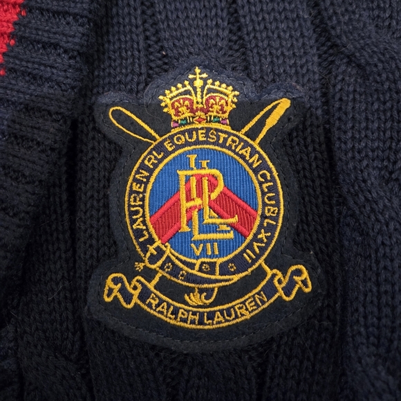 Navy Blue Cable Knit Cardigan - Picture 11 of 13